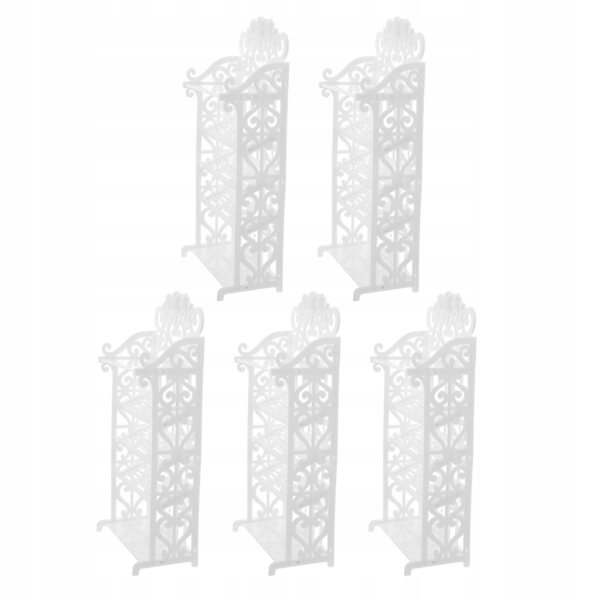 Set da 5 mini scaffali bianchi in plastica per scarpe delle bambole, accessori realistici