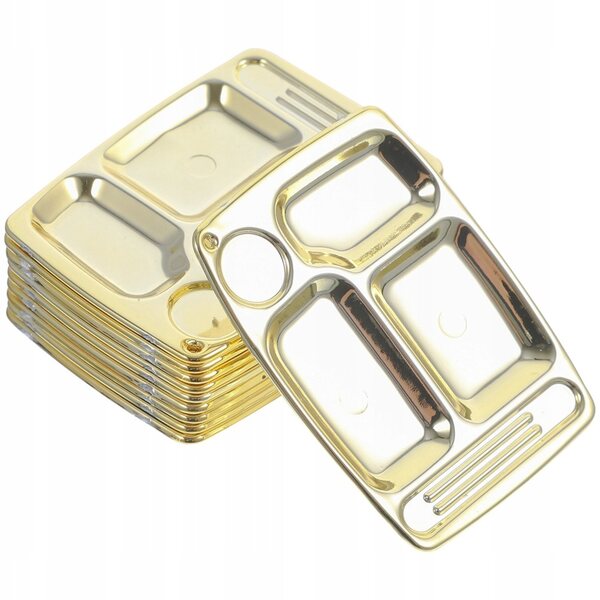 Set 12 Mini Tacos Decorativi Dorati per Cucina di Casa delle Bambole