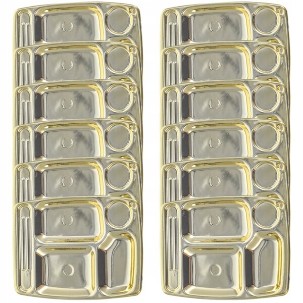 Set 12 Mini Tacos Decorativi Dorati per Cucina di Casa delle Bambole