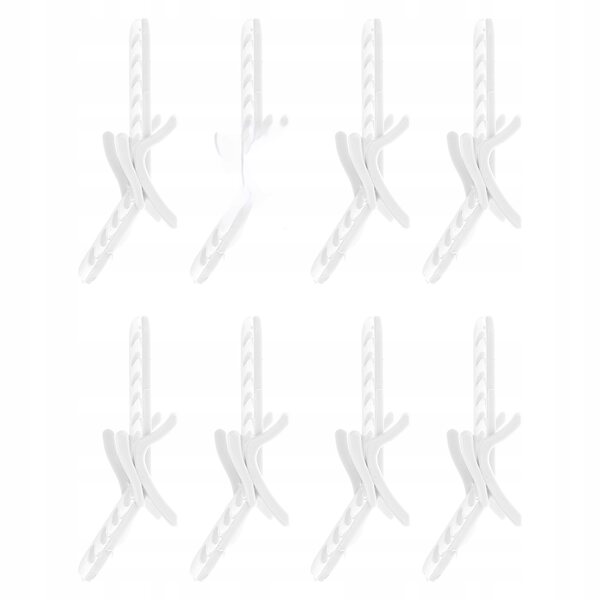 Lot de 8 mini chaises de plage en plastique blanc pour maison de poupées