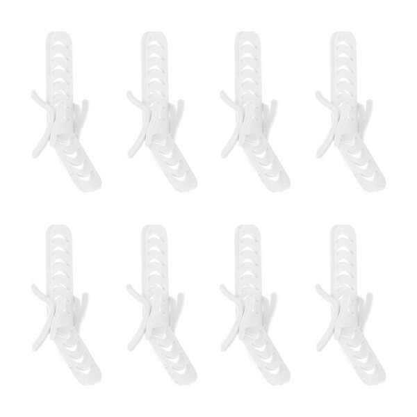 Lot de 8 mini chaises de plage en plastique blanc pour maison de poupées