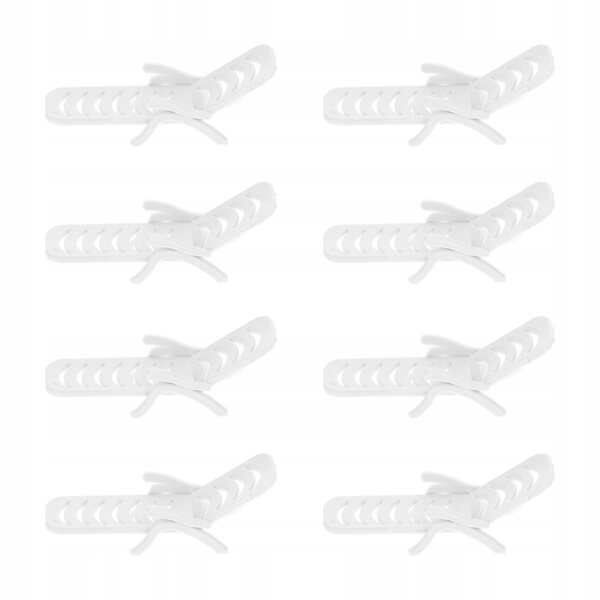 Lot de 8 mini chaises de plage en plastique blanc pour maison de poupées