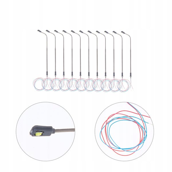 Lot de 10 lampes LED pour trains miniatures à l'échelle OO – Lumière blanche longue durée