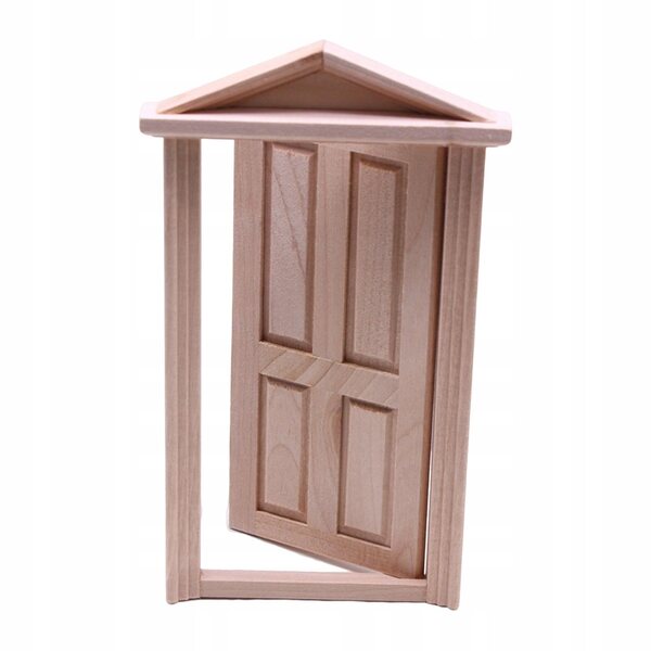 Delicate porte in legno per casa delle bambole miniatura vintage 16x10 cm