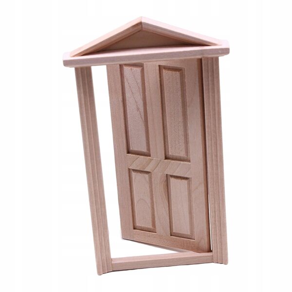 Delicate porte in legno per casa delle bambole miniatura vintage 16x10 cm