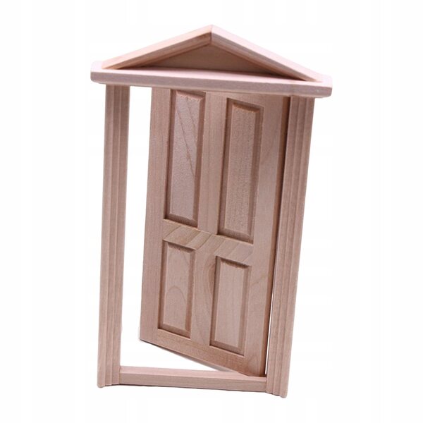 Delicate porte in legno per casa delle bambole miniatura vintage 16x10 cm