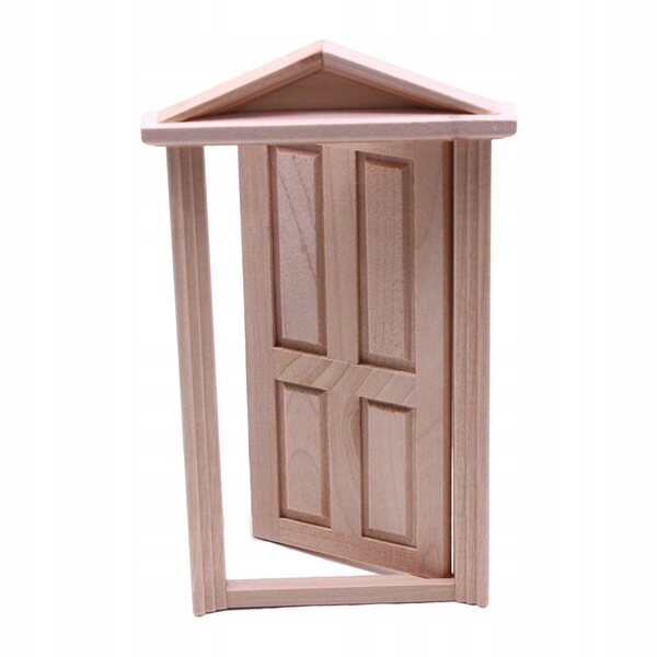 Delicate porte in legno per casa delle bambole miniatura vintage 16x10 cm