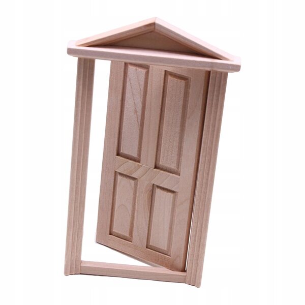 Delicate porte in legno per casa delle bambole miniatura vintage 16x10 cm