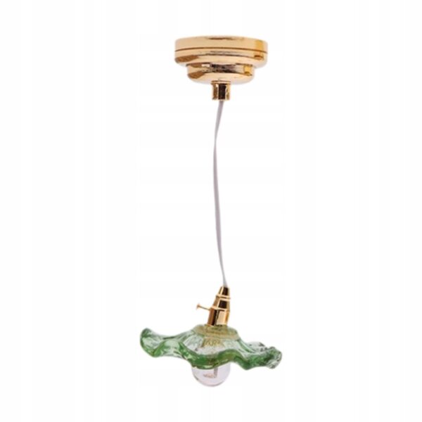 Miniatura lampada decorativa per casa delle bambole 1:12 in metallo alta 8 cm