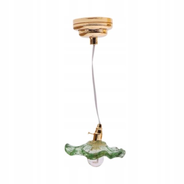 Miniatura lampada decorativa per casa delle bambole 1:12 in metallo alta 8 cm