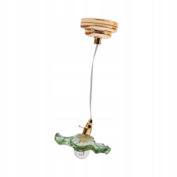 Miniatura lampada decorativa per casa delle bambole 1:12 in metallo alta 8 cm