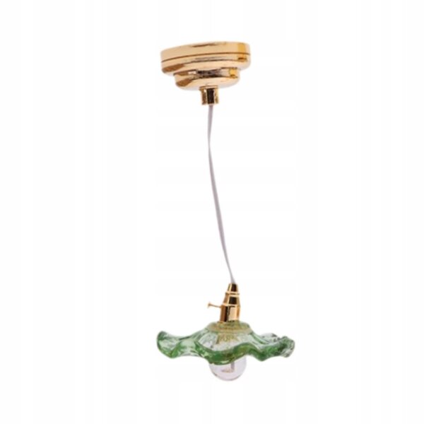 Miniatura lampada decorativa per casa delle bambole 1:12 in metallo alta 8 cm