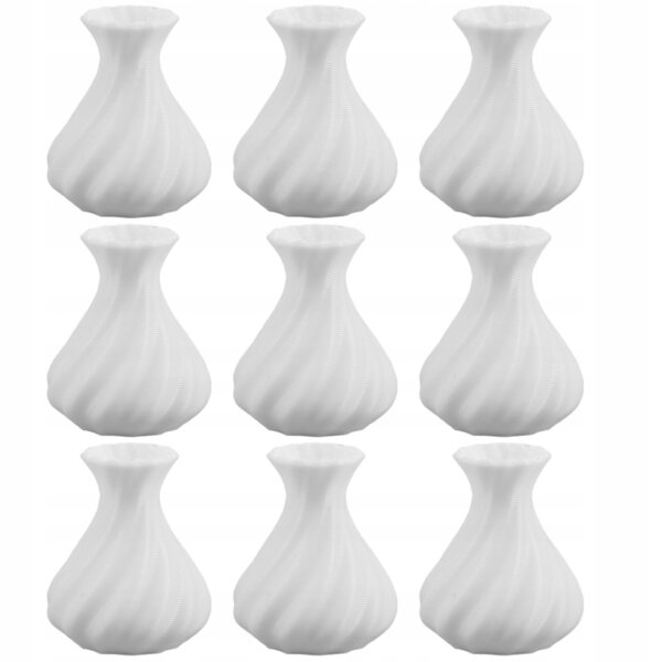 10 weiße Mini-Kunststofftöpfe für Puppenhäuser, Mikro-Landschaftsdekorationen