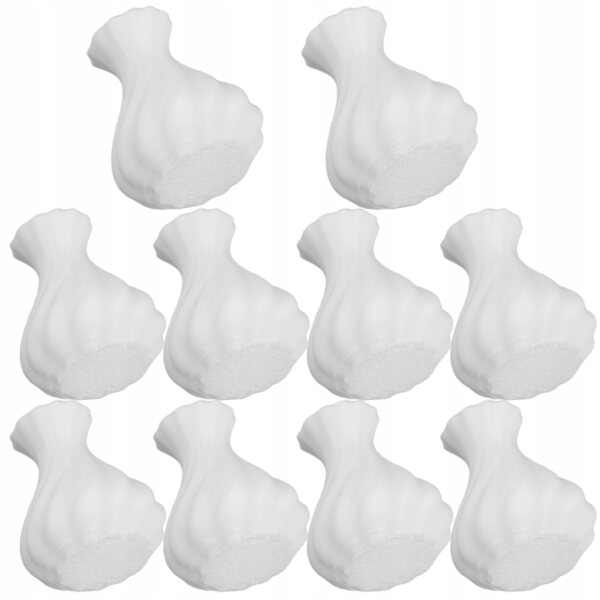 10 weiße Mini-Kunststofftöpfe für Puppenhäuser, Mikro-Landschaftsdekorationen