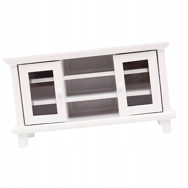 Mini Comodino in Legno Bianco per Casa delle Bambole, Decorazione e Gioco