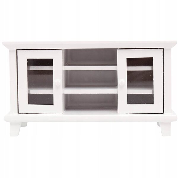 Mini Comodino in Legno Bianco per Casa delle Bambole, Decorazione e Gioco