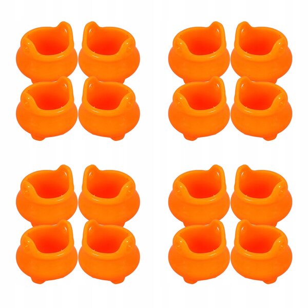 20 Mini-Kunststoffkessel für Halloween-Dekorationen, orange, 1,9 x 1,9 x 1,7 cm