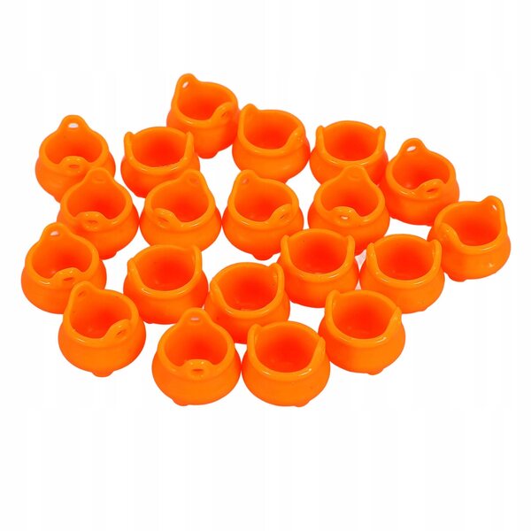 20 Mini-Kunststoffkessel für Halloween-Dekorationen, orange, 1,9 x 1,9 x 1,7 cm