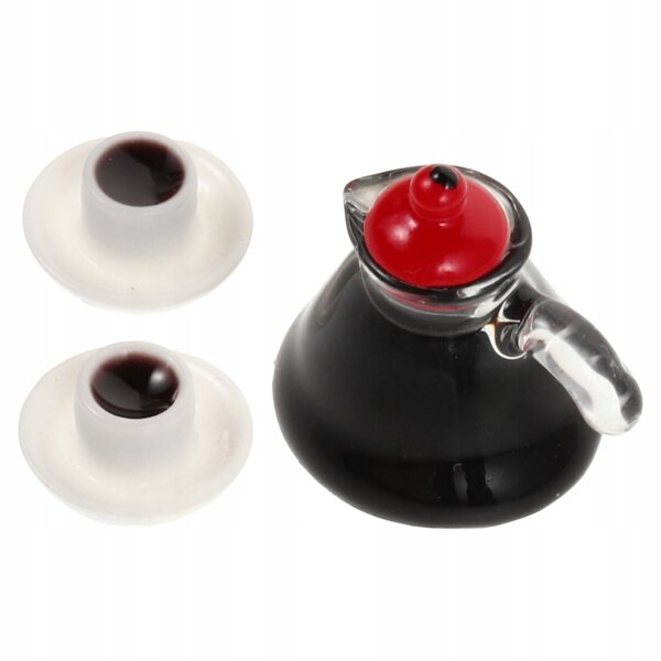Mini caffettiera multicolore, 3 pezzi - accessori per la casa delle bambole