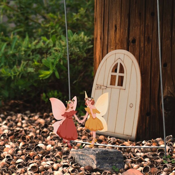 20 Miniatur-Holztüren in Khaki für kreative Dekorationen und Gartendekorationen
