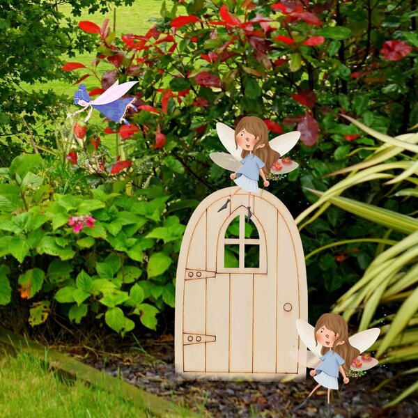 20 Miniatur-Holztüren in Khaki für kreative Dekorationen und Gartendekorationen