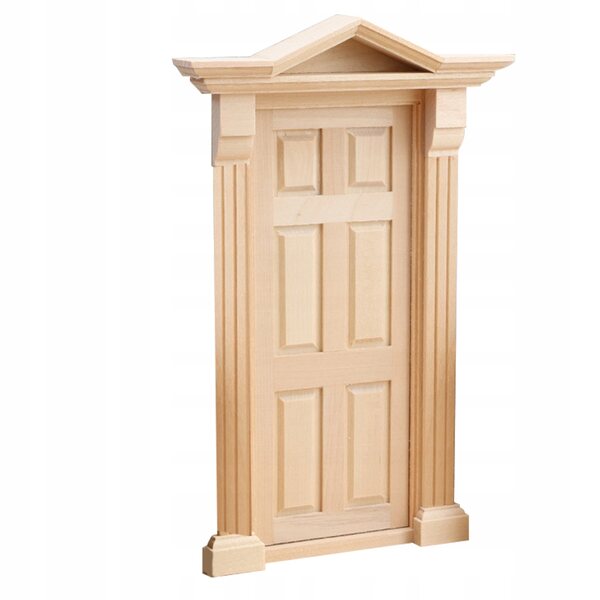 1:12 Puppenhaus-Miniatur-Holztüren, unbemalt mit glatter Oberfläche