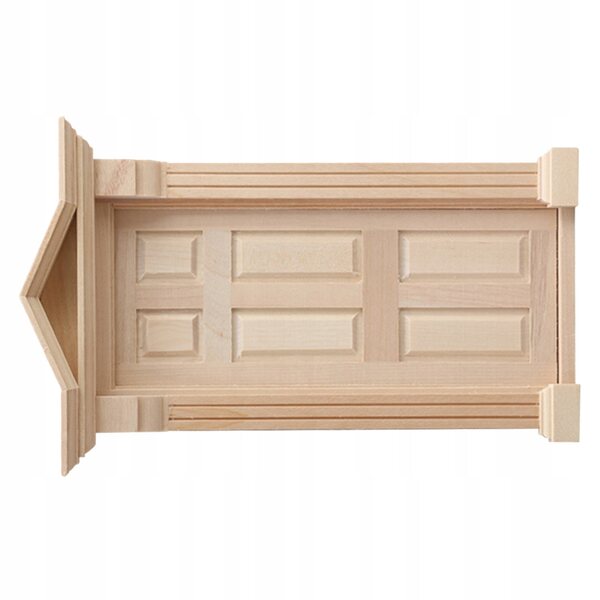 1:12 Puppenhaus-Miniatur-Holztüren, unbemalt mit glatter Oberfläche