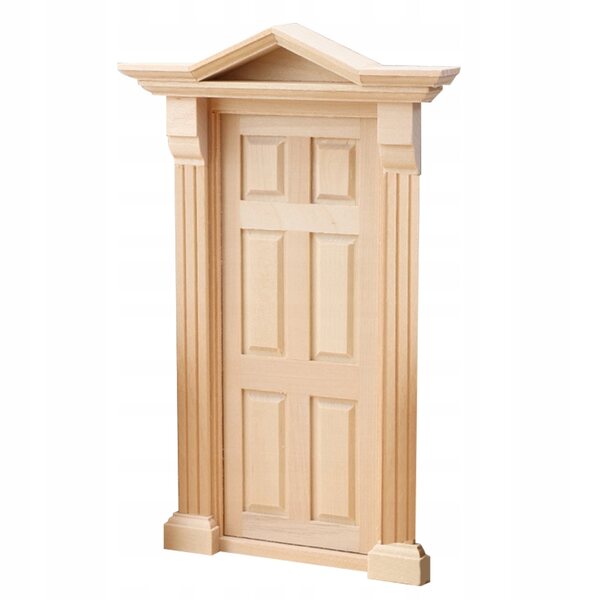 1:12 Puppenhaus-Miniatur-Holztüren, unbemalt mit glatter Oberfläche