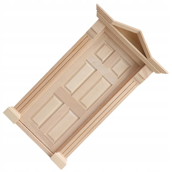 1:12 Puppenhaus-Miniatur-Holztüren, unbemalt mit glatter Oberfläche