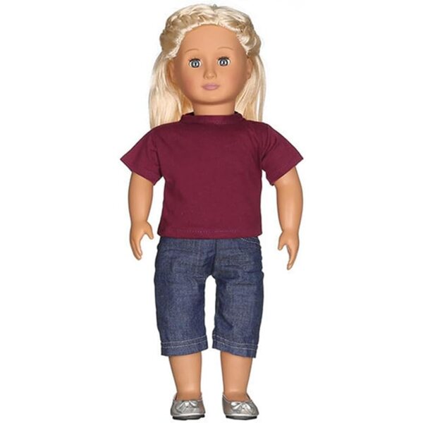 Maglietta casual per bambola 18 pollici Uteruik, abbigliamento moda bambole