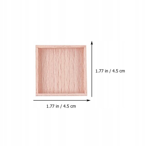 Set 3 Mini Tace in Legno per Casa delle Bambole Scala 1/12 Colore Betulla