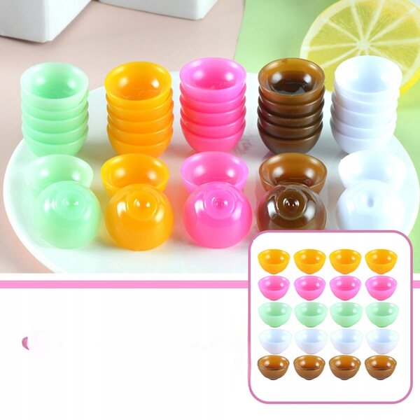 Set 20 Mini Mische in PVC per Cucina Miniature e Decorazioni Bambini