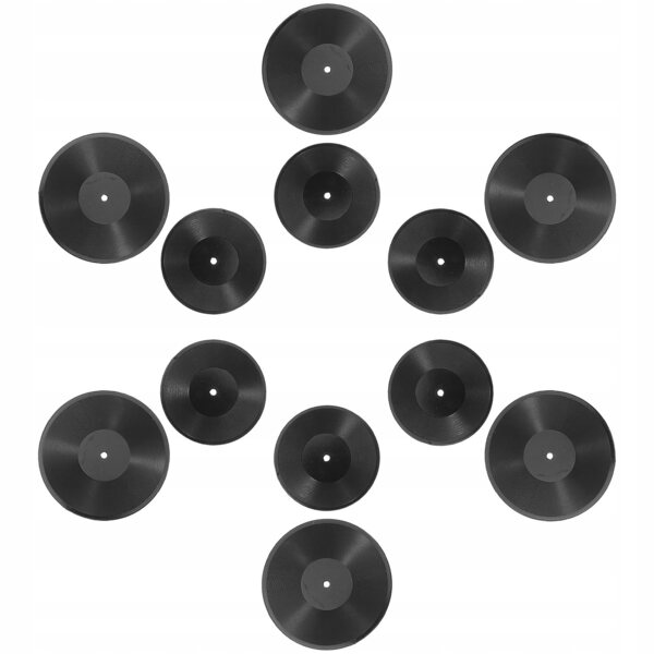12 Mini-Schallplatten aus realistischem Kunststoff für Puppenhäuser und Dekorationen