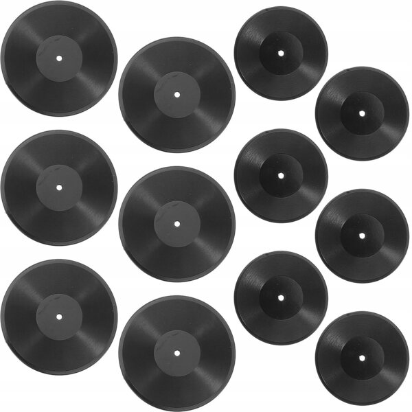 12 Mini-Schallplatten aus realistischem Kunststoff für Puppenhäuser und Dekorationen