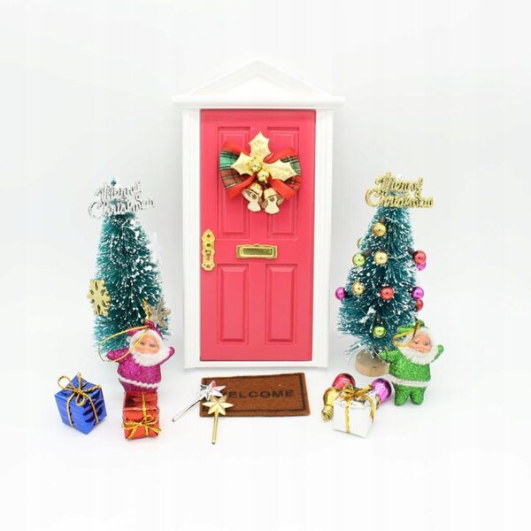 Set Accessori Natalizi Miniatura 1:12 per Casa delle Bambole Decorazione Colorata