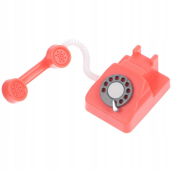 Mini telefono vintage rosa in materiale PP per decorazioni casa e gioco