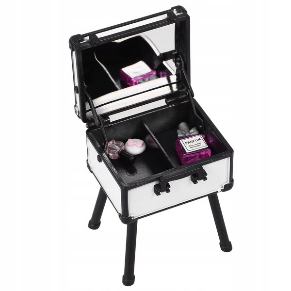 Mini set trucco e cosmetici per casa delle bambole in ABS resistente e dettagliato
