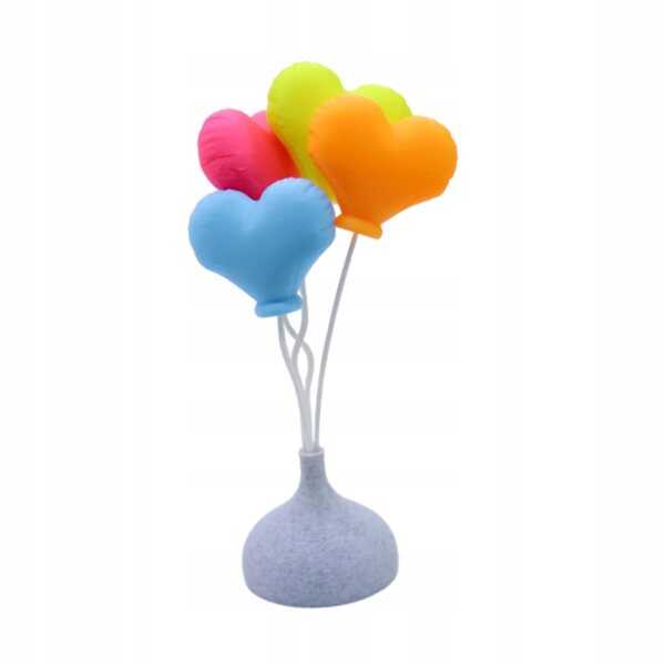 Miniature dekoration med hjerteballon til scenografi og modellering