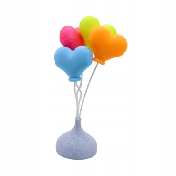Miniature dekoration med hjerteballon til scenografi og modellering