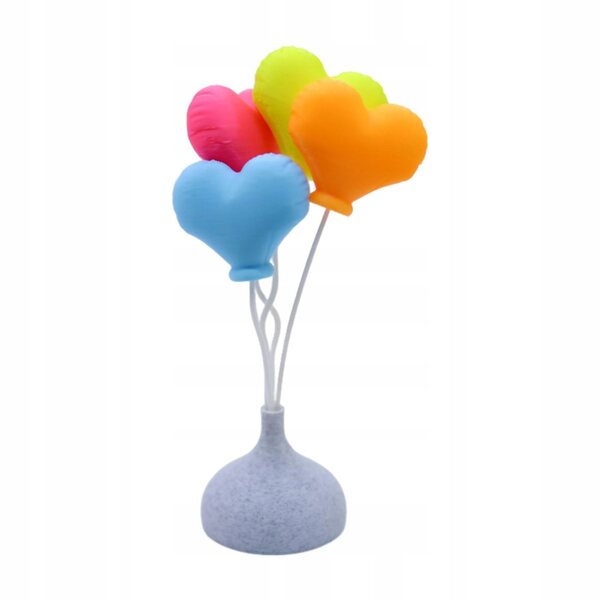 Miniature dekoration med hjerteballon til scenografi og modellering