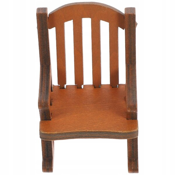 Mini sedia a dondolo in legno in stile vintage europeo per Casa delle Bambole