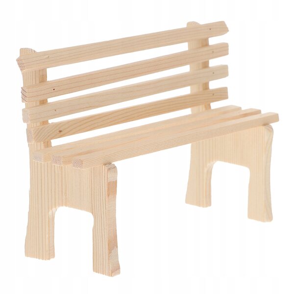 Mini panchine in legno set da 2 per modellismo e decorazioni 13x8,8 cm