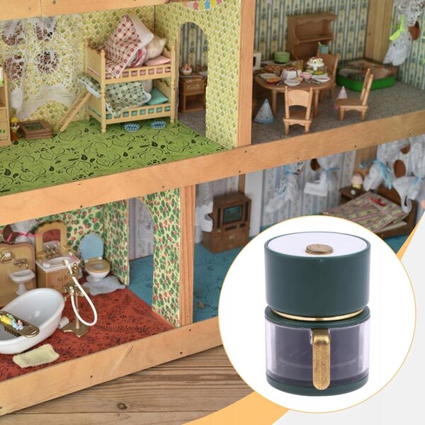Miniatura Frytkownica ad Aria per Casa delle Bambole 1:12 con Luce Verde Scuro