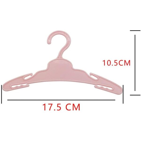 Grucce in plastica bianca per vestiti bambole 18 pollici - set 5 pezzi Uteruik