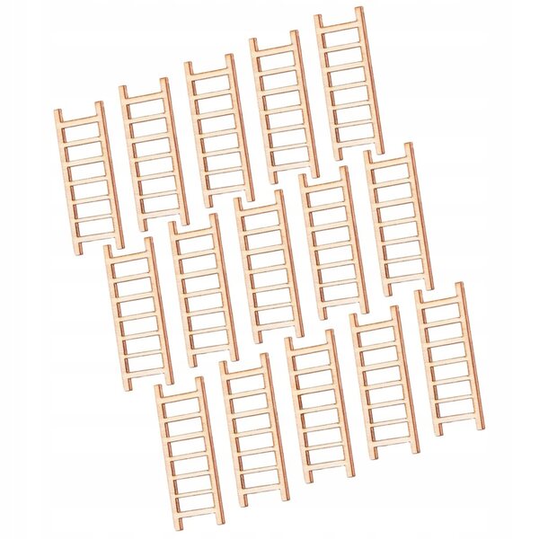 Holzleiter-Miniaturen 15 Stück für Garten- und Puppenhausdekorationen