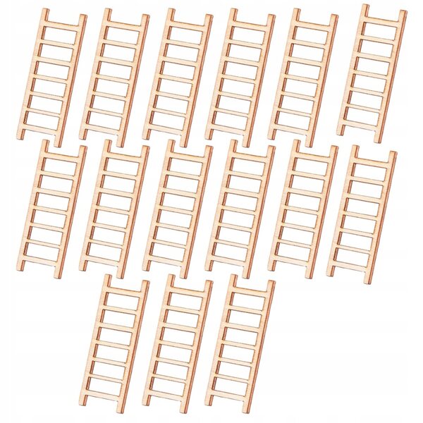 Holzleiter-Miniaturen 15 Stück für Garten- und Puppenhausdekorationen
