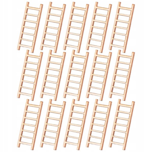 Holzleiter-Miniaturen 15 Stück für Garten- und Puppenhausdekorationen