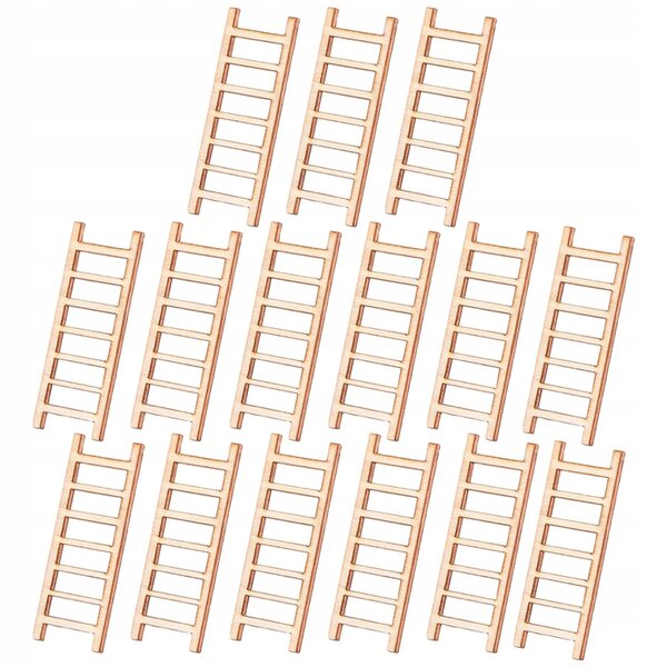 Holzleiter-Miniaturen 15 Stück für Garten- und Puppenhausdekorationen