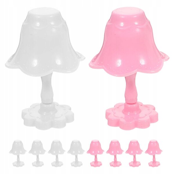 Lot de 10 mini lampes de table décoratives pour maisons de poupées, multicolores