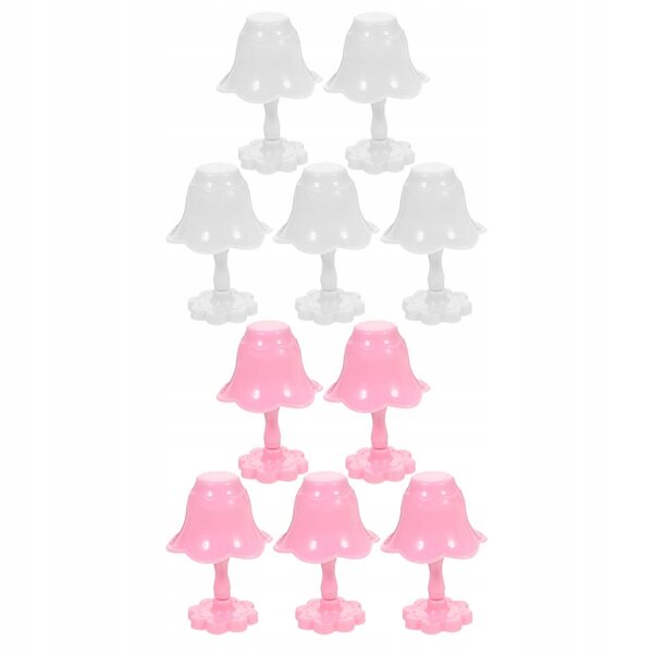Lot de 10 mini lampes de table décoratives pour maisons de poupées, multicolores
